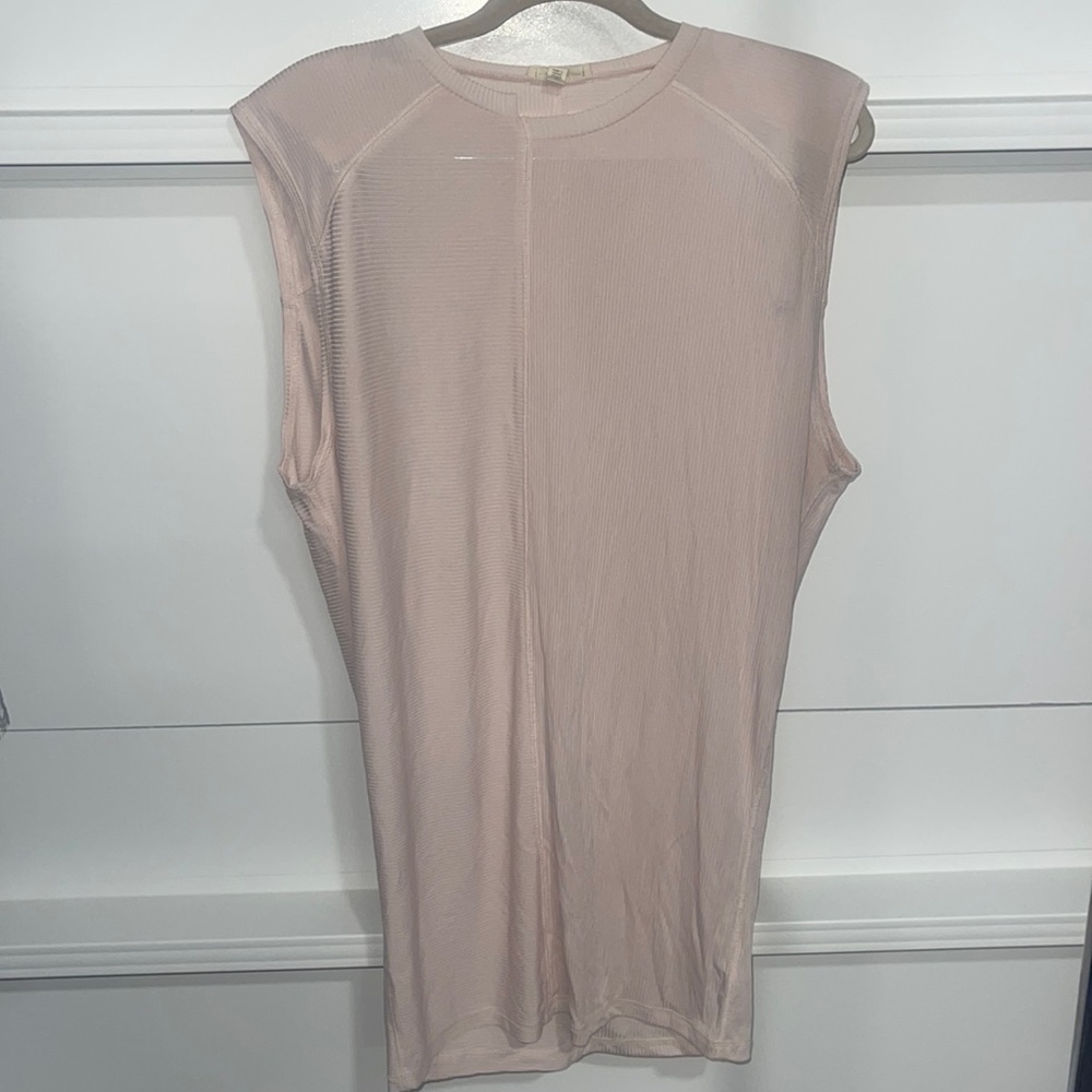 Silence and noise urban outfitters dusty rose mismatched rib muscle t dress